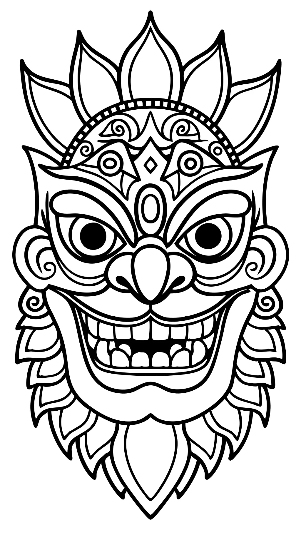 mask coloring pages